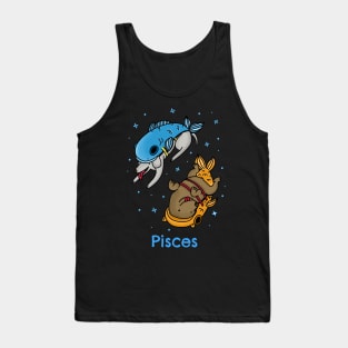 Cute Dogs Dressed as Pisces swimming in the stars Tank Top